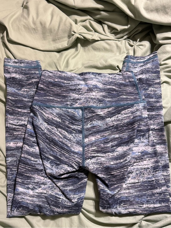 lululemon athletica Pants - Lululemon Marble-Print Leggings — Blue/Gray